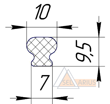 Замок 9,5х10 для КТМ5-М3 (КТМ-8) фото 1